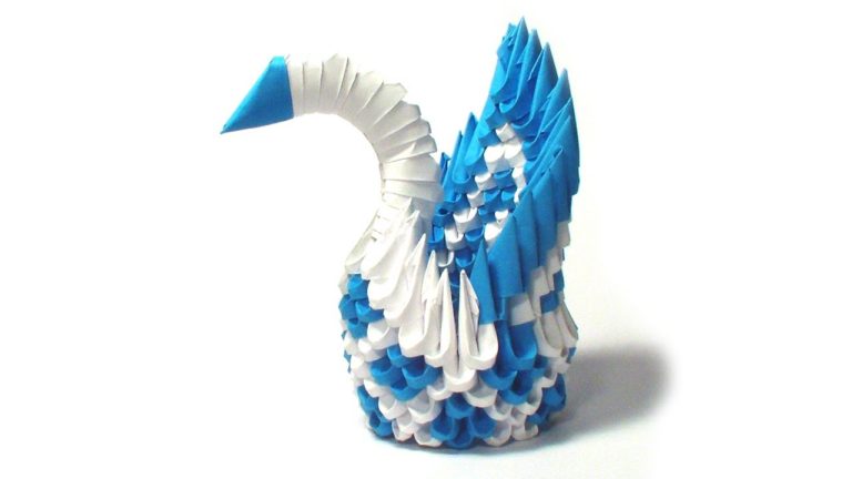 Origami Paper Swan Unit 3D Hobby Kit
