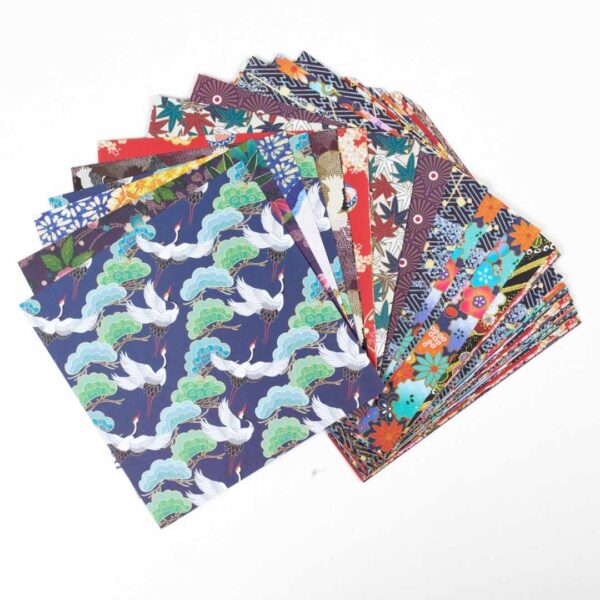 Origami Paper 36 sheets Japanese Washi with 12 Different Designs 6″ (15cm x 15cm)