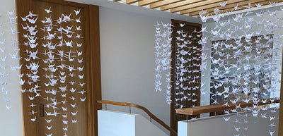 Wedding Cranes - 1000 White Paper Cranes Hanging Garland