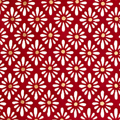 Japanese Yuzen Washi Paper - Diamonds on Red - Chiyogami Paper With Gold Accent for origami, craft & scrapbooking 15x15cm (6")