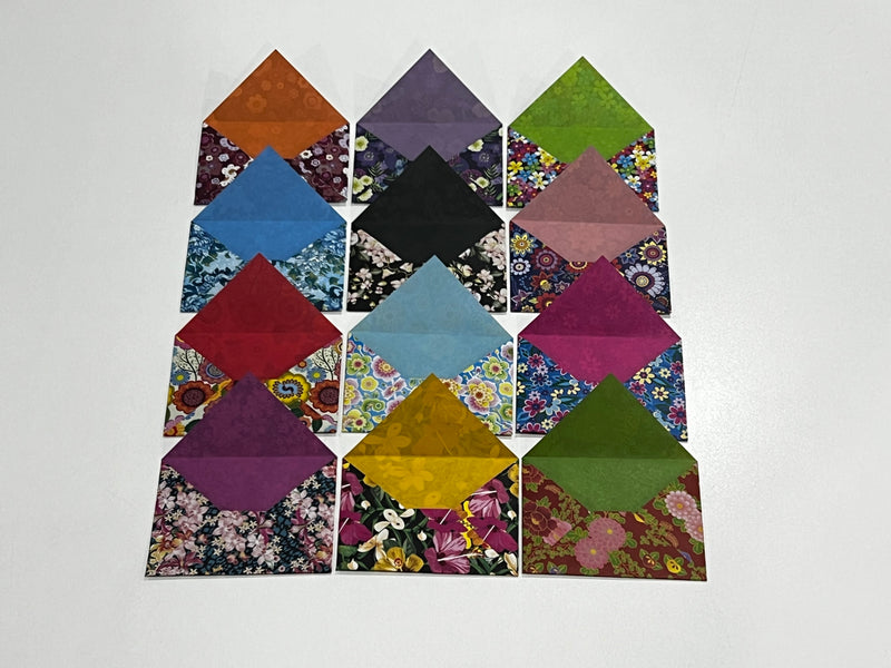 Flowers - Origami Envelopes (optional Inserts) - Gift Cards - Set of 10