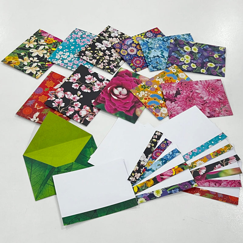 Mix Designs - Origami Envelopes (optional Inserts) - Gift Cards - Set of 10