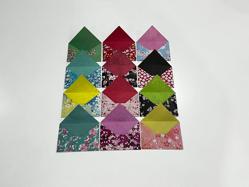 Cherry Blossom - Origami Envelopes (optional Inserts) - Gift Cards - Set of 10