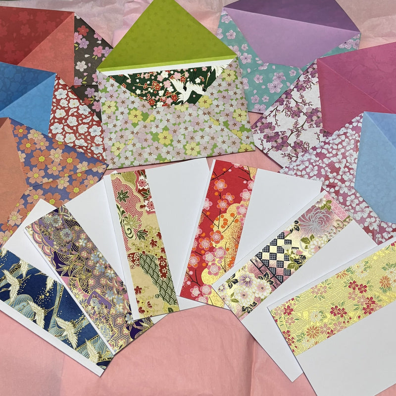 Origami Envelopes (optional cards) - Gift Cards - Set of 6