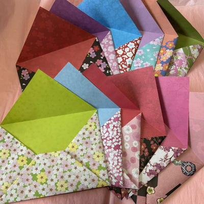 Origami Envelopes (optional cards) - Gift Cards - Set of 6