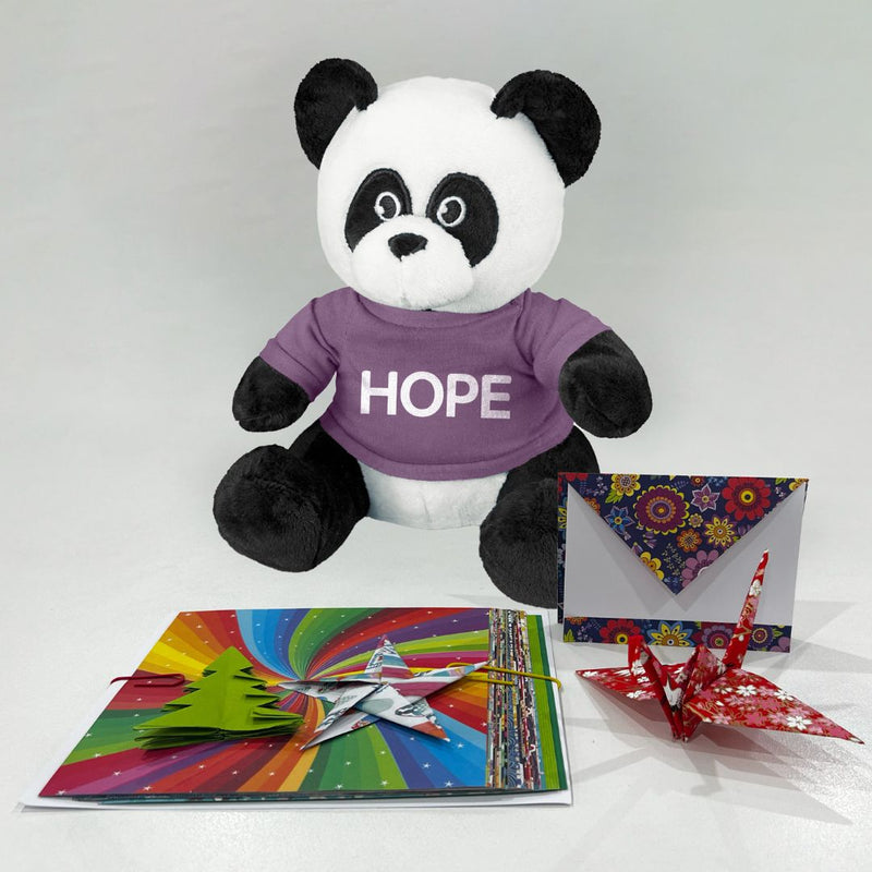 HOPE Panda Gift Pack - HOPE Panda Bear and Origami Christmas Kit Gift Set - Give The Gift of Hope This Christmas