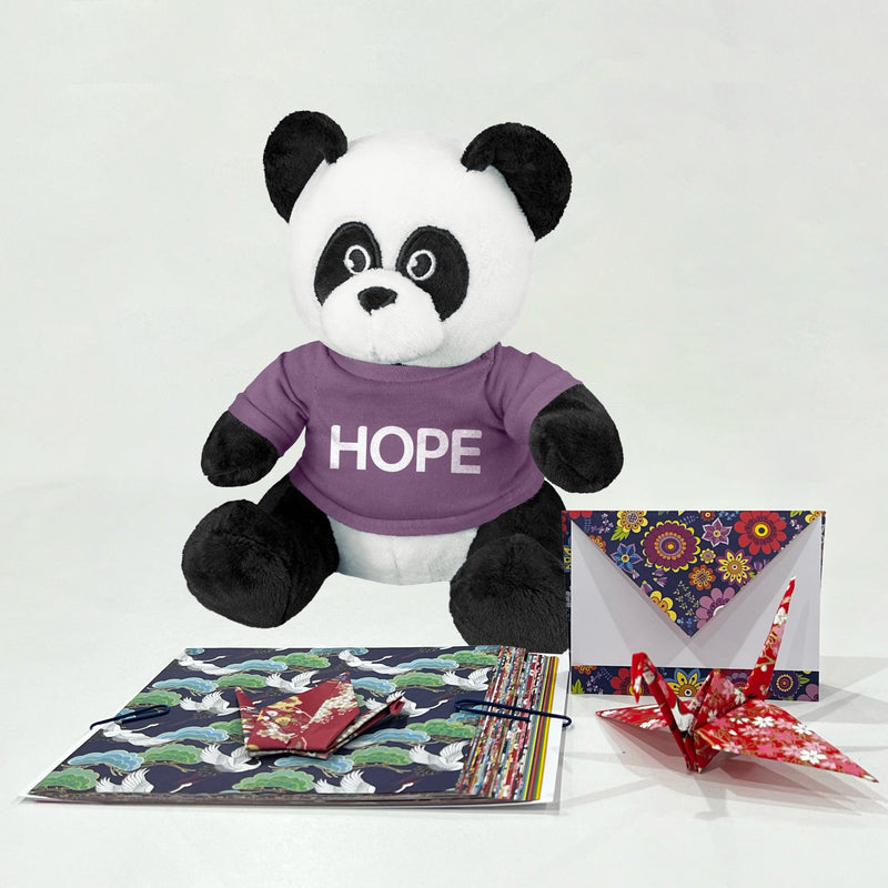 HOPE Panda Gift Box - HOPE Panda and Origami CRANE Kit Gift Set - Give The Gift of Hope to Someone Special - Box of Hope