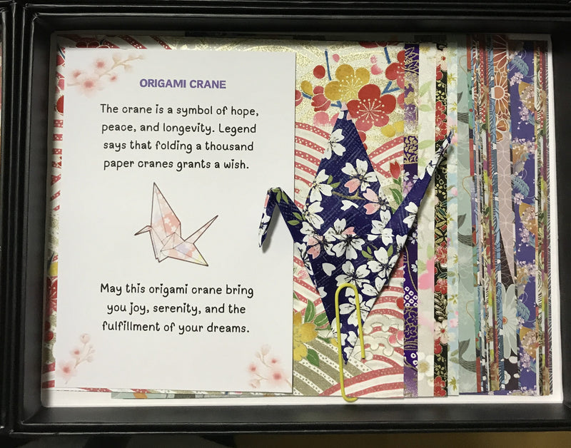 Premium Origami Crane Kit Gift Box - Symbol of Hope and Longevity - Eco Friendly Gift Set