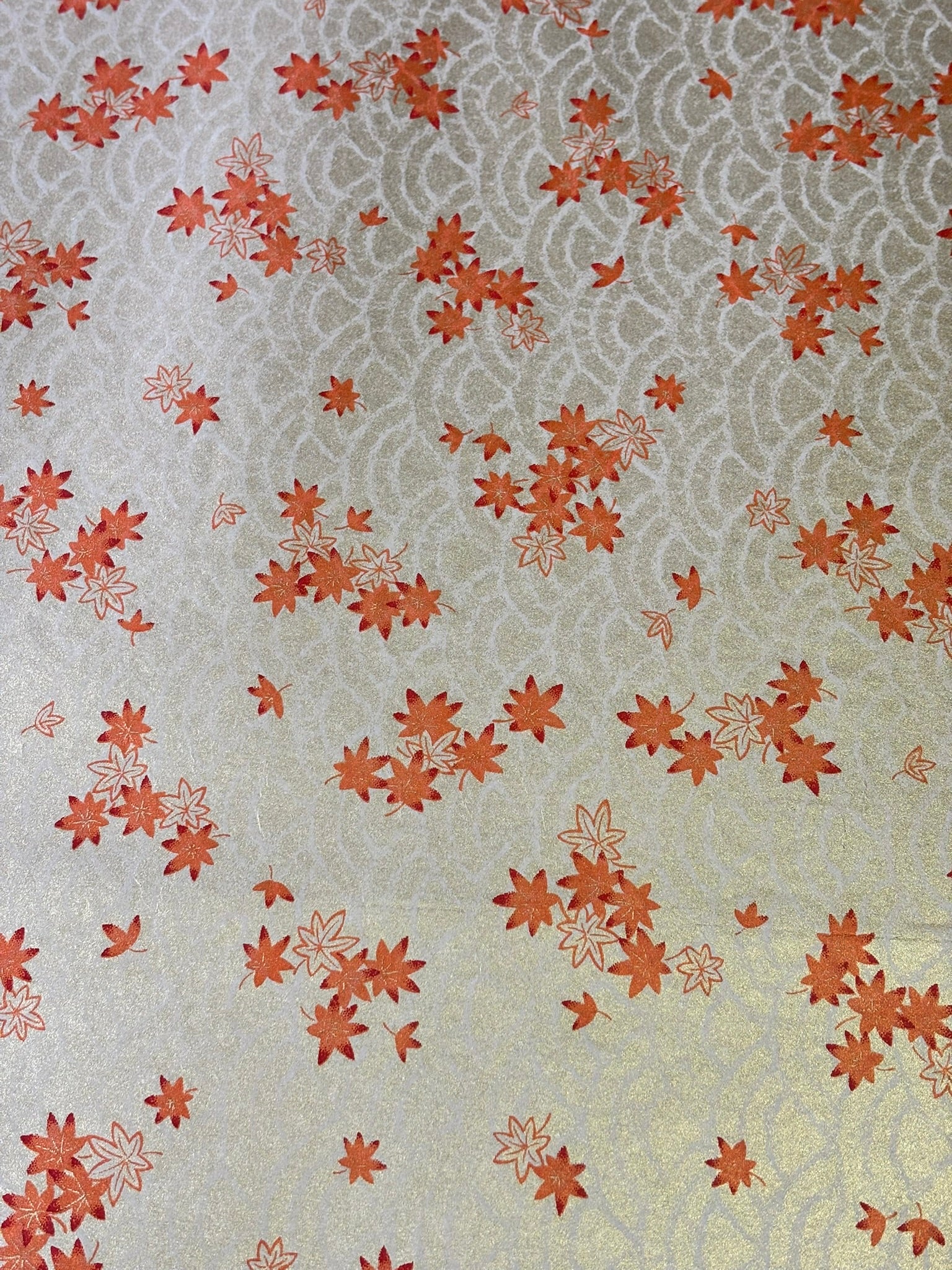 Japanese Yuzen Chiyogami Washi Paper – KW039 – Gold Maple Leaves on Go ...