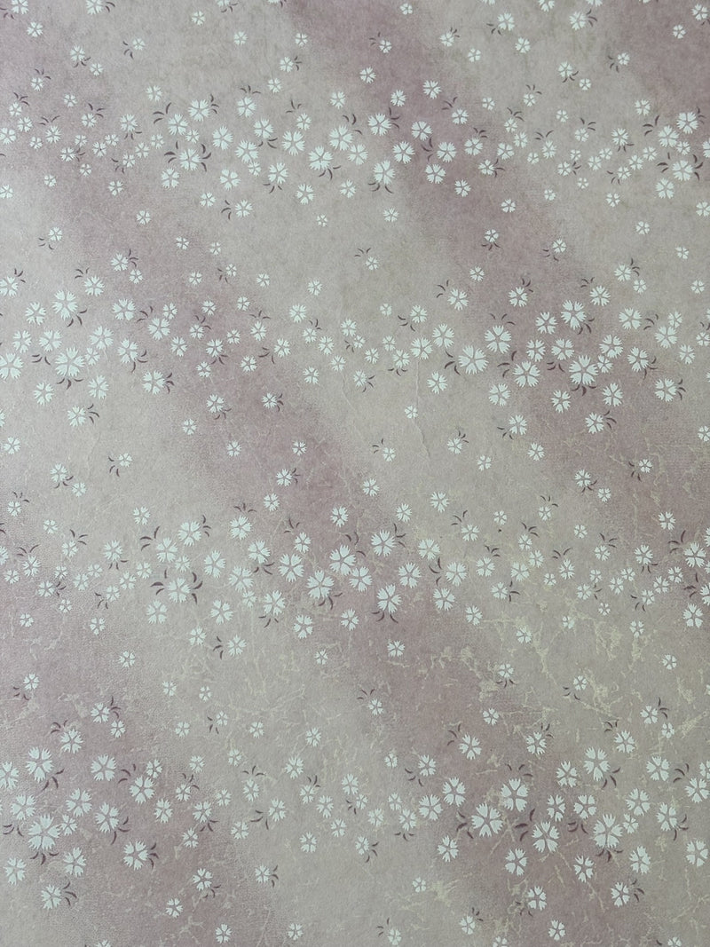 Japanese Yuzen Chiyogami Washi Paper KW112 - Pale Plum Sakura Mist