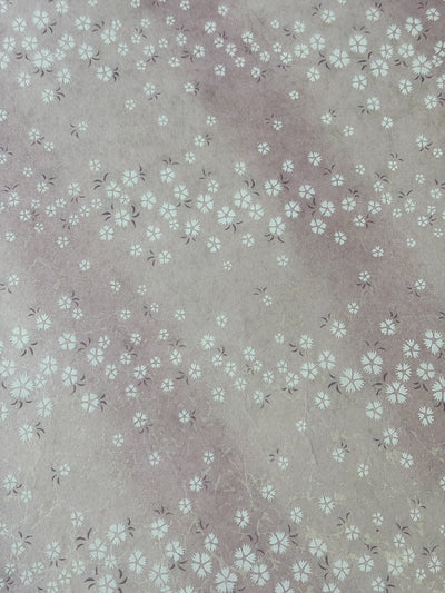 Japanese Yuzen Chiyogami Washi Paper KW112 - Pale Plum Sakura Mist