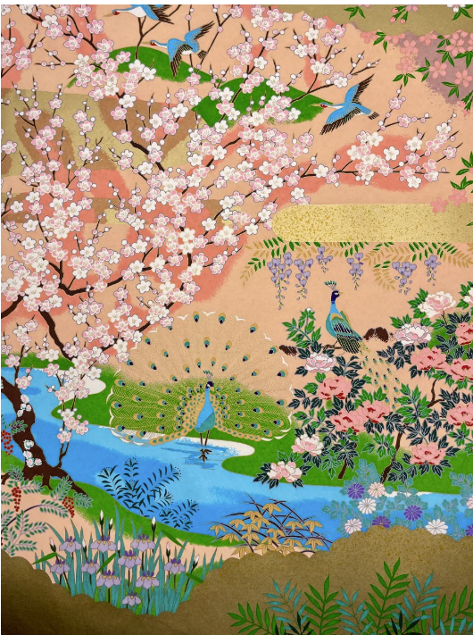 Sogara Yuzen Washi SY005 - Four Season with Gold