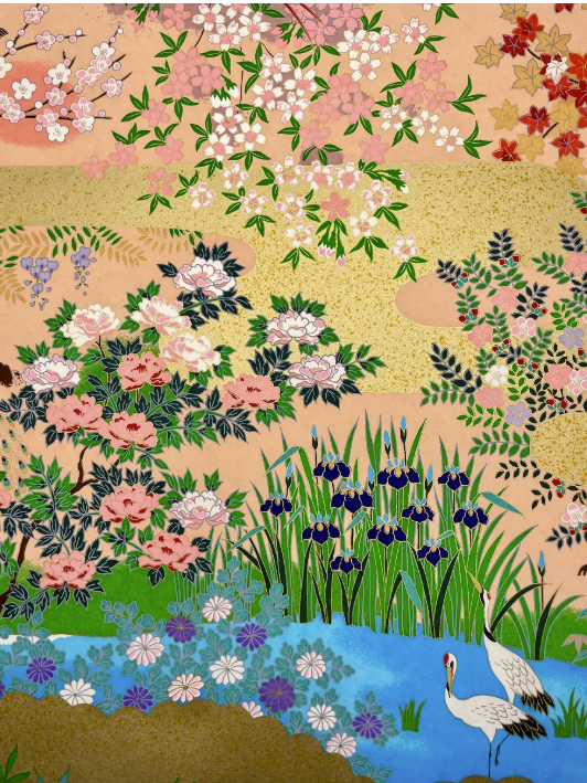 Sogara Yuzen Washi SY005 - Four Season with Gold