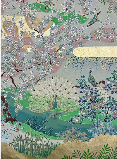 Sogara Yuzen Washi SY011 - Four Season in Green