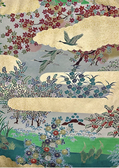 Sogara Yuzen Washi SY011 - Four Season in Green