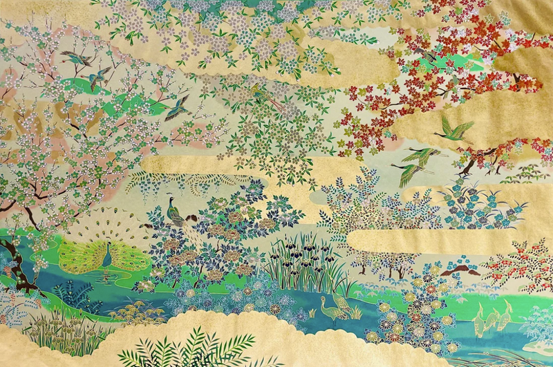 Sogara Yuzen Washi SY011 - Four Season in Green