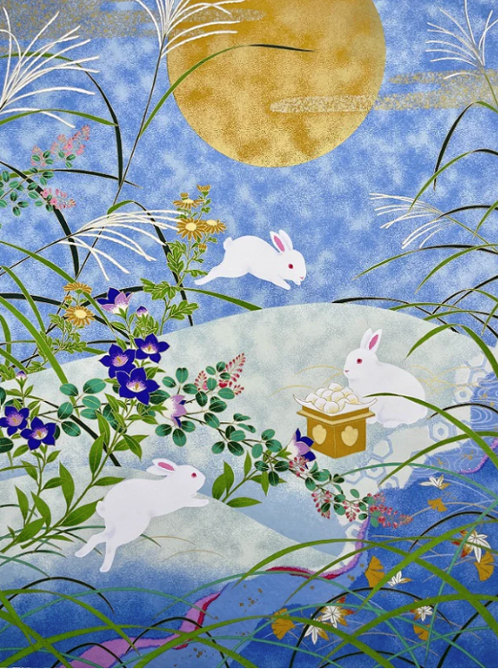Sogara Yuzen Washi SY026 - Night of the Full Moon in Autumn