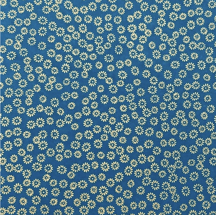 Japanese Yuzen Chiyogami Washi Paper Y0012 – Classic Blue Floral