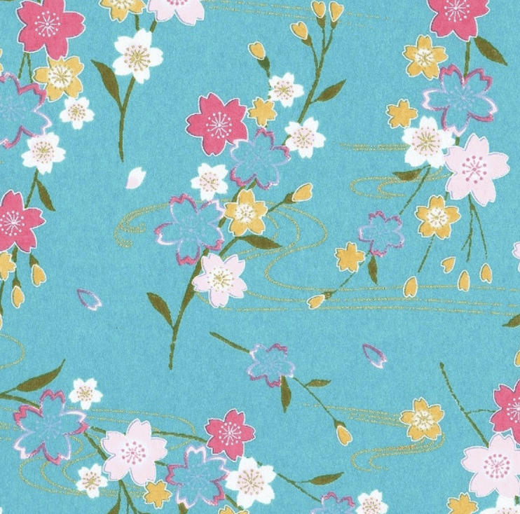 Japanese Yuzen Chiyogami Washi Paper (Y0110) – Spring Blossoms