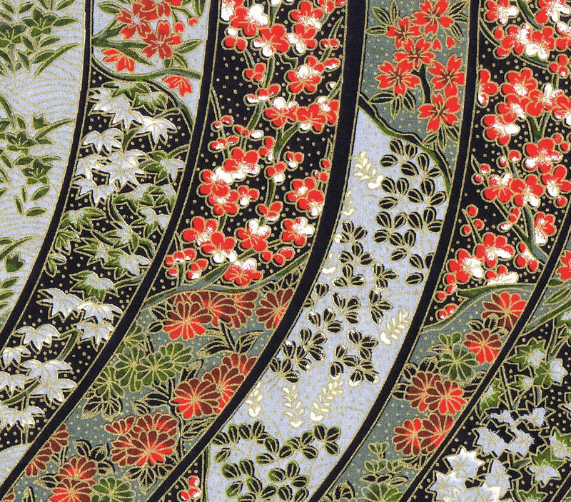 Japanese Pattern Paper Japanese Yuzen Washi Paper - Japanese Design with Gold Accents - Chiyo ...
