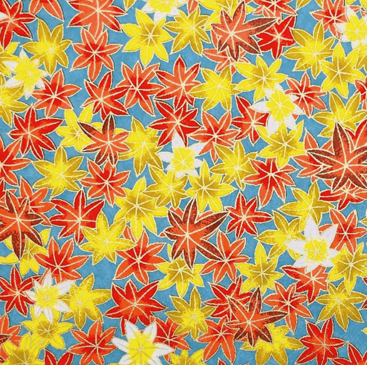 Japanese Yuzen Chiyogami Washi Paper (Y0173) – Autumn Maple Leaves