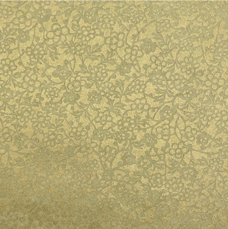 Japanese Yuzen Chiyogami Washi Paper Y0207 – Subtle Gold Floral