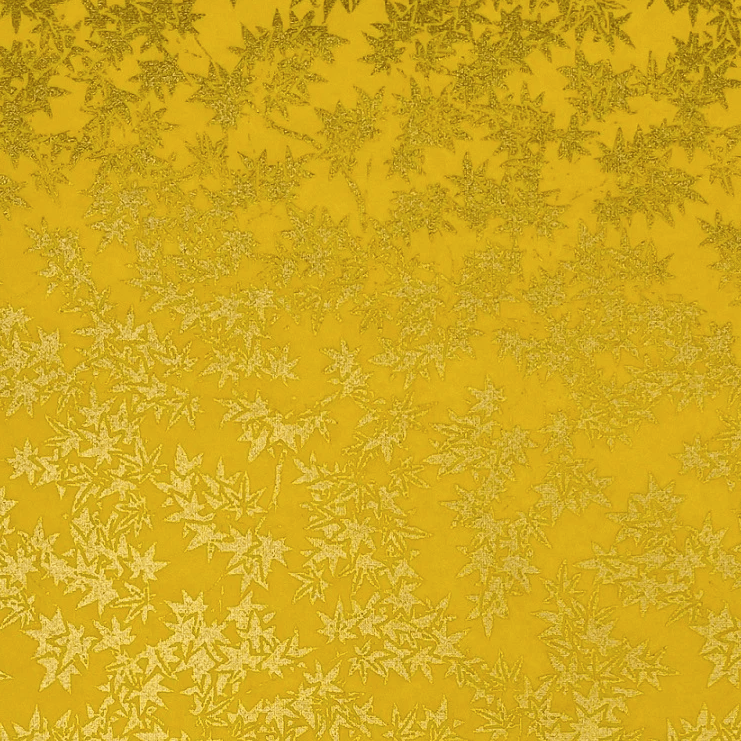 Japanese Yuzen Chiyogami Washi Paper (Y0266) – Golden Autumn Maple Leaves