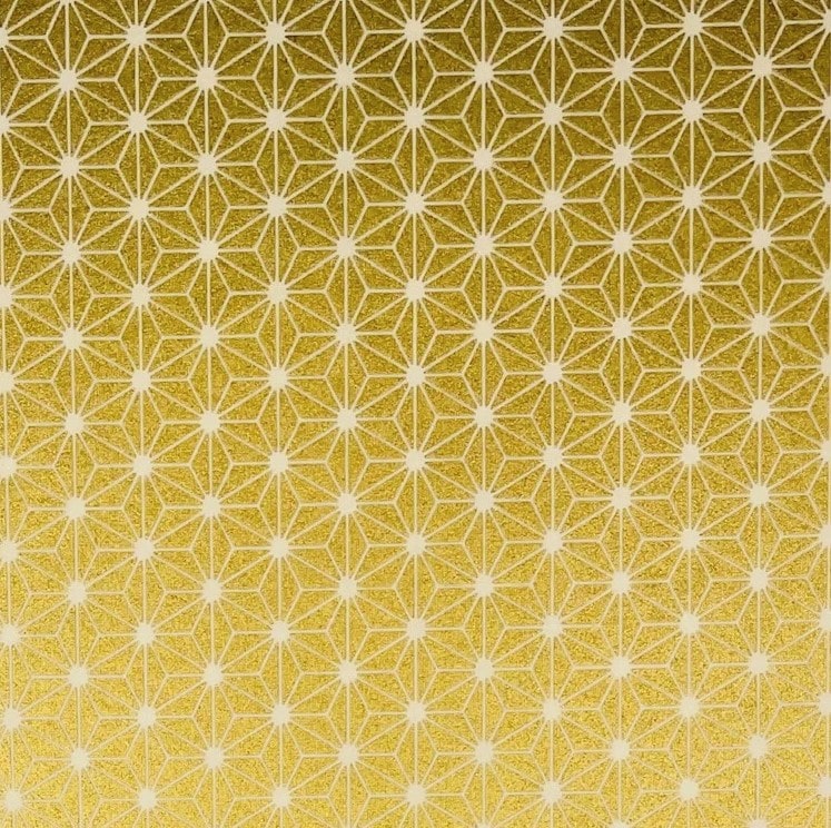 Japanese Yuzen Chiyogami Washi Paper (Y0283) – Gold Geometric Design