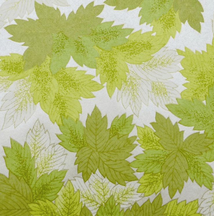 Japanese Yuzen Chiyogami Washi Paper (Y0365) - Green Maple Leaves