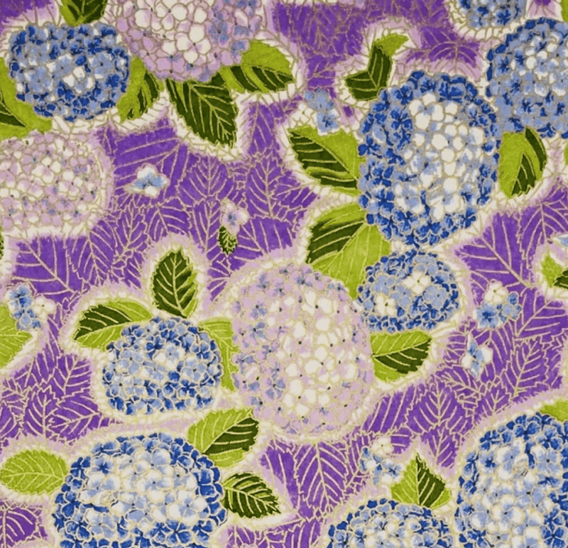 Japanese Yuzen Chiyogami Washi Paper (Y0455) – Hydrangea Purple Bliss