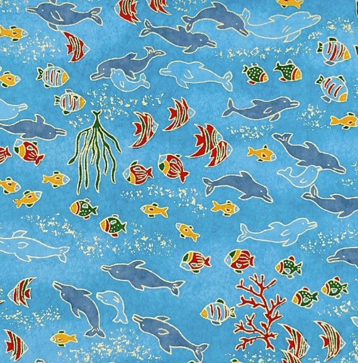 Japanese Yuzen Chiyogami Washi Paper (Y0614) – Underwater Wonderland