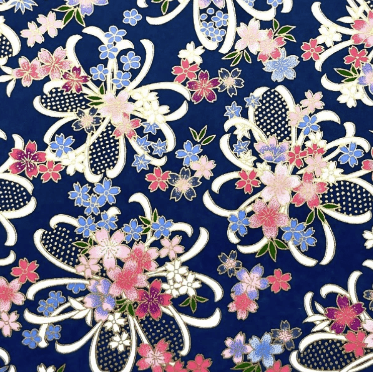 Japanese Yuzen Chiyogami Washi Paper Y0693 – Floral Elegance