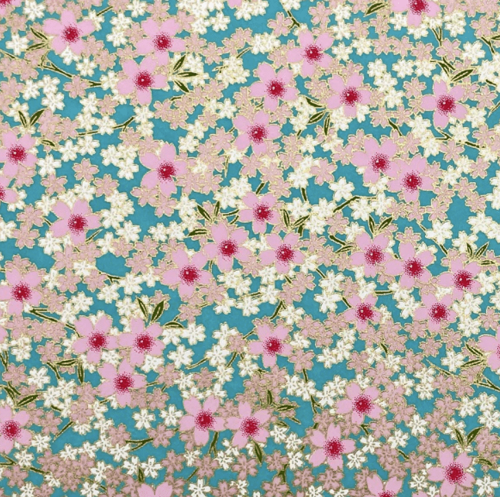 Japanese Yuzen Chiyogami Washi Paper (Y0713) – Blossoming Harmony