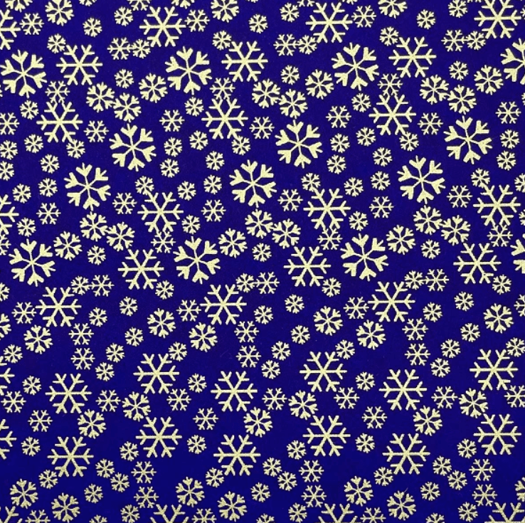 Japanese Yuzen Chiyogami Washi Paper Y0725 – Blue Snowflake Pattern