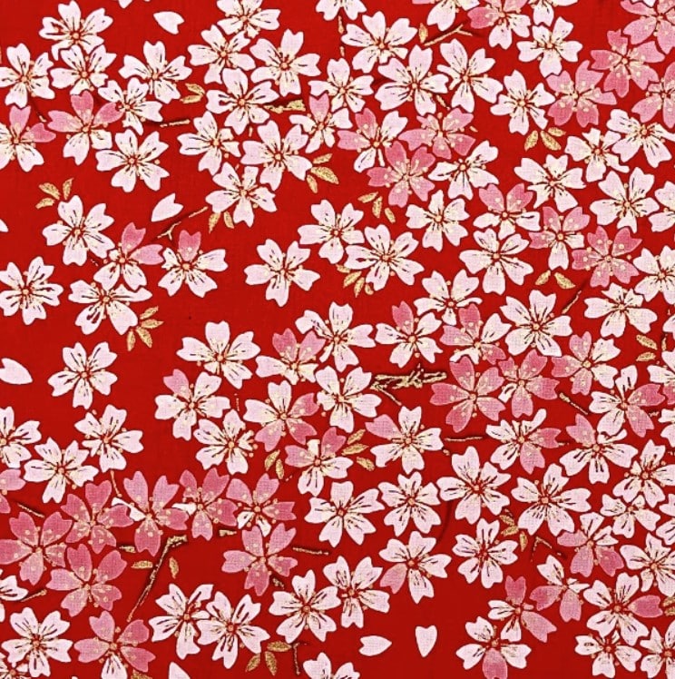 Japanese Yuzen Chiyogami Washi Paper (Y0732) – Sakura Blossoms