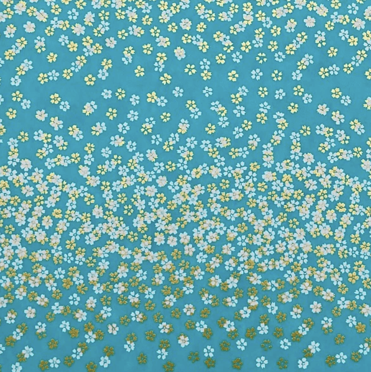 Japanese Yuzen Chiyogami Washi Paper (Y0883) – Blossoming Spring on Blue