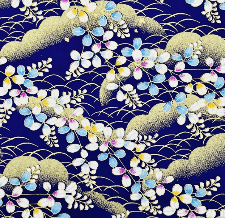 Japanese Yuzen Chiyogami Washi Paper (Y0901) – Azure Elegance