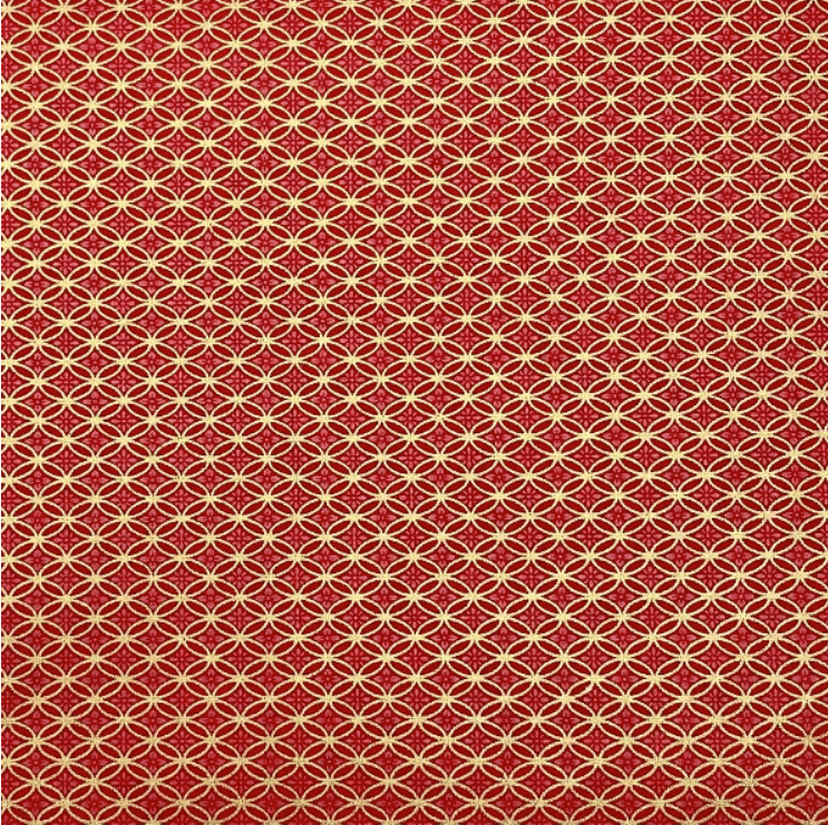 Japanese Yuzen Chiyogami Washi Paper Y1133 - Asanoha on Crimson