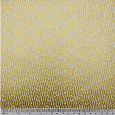 Japanese Yuzen Washi Paper Y1252 – Gold Sayagata Geometric Pattern on Cream Chiyogami