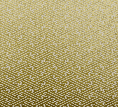 Japanese Yuzen Washi Paper Y1252 – Gold Sayagata Geometric Pattern on Cream Chiyogami