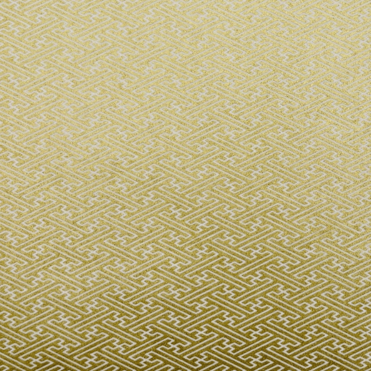 Japanese Yuzen Washi Paper Y1252 – Gold Sayagata Geometric Pattern on Cream Chiyogami