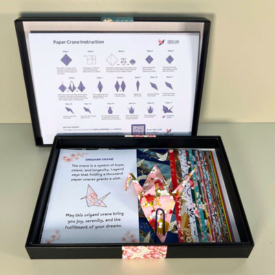 Premium Origami Crane Kit Gift Box - Symbol of Hope and Longevity - Eco Friendly Gift Set