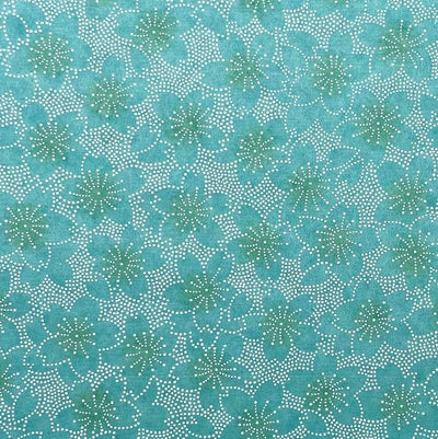 Japanese Yuzen Chiyogami Washi Paper (Y0355) – Aqua Cherry Blossoms