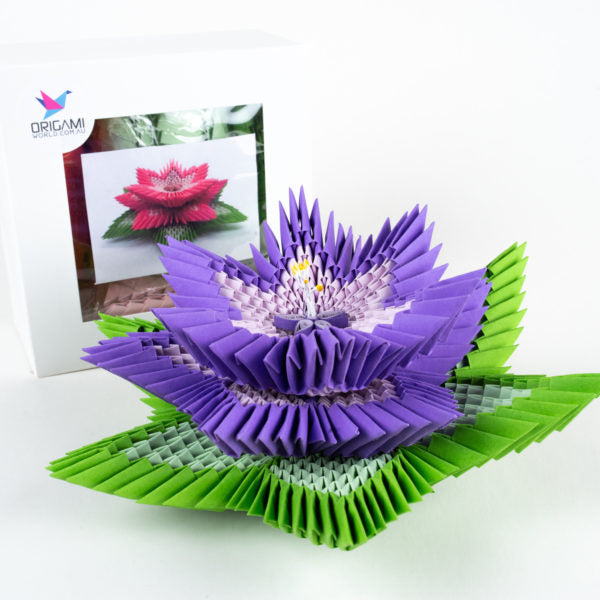 3d Origami Lotus Flower KIT – Make Your Own 3d Lotus Flower – DIY Kit in Pink, Purple, Yellow or Red