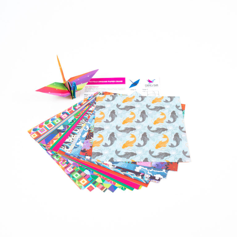 Origami Crane Kit – DIY Origami Kit for Kids and Adults - Learn How To Fold Traditional Paper Crane