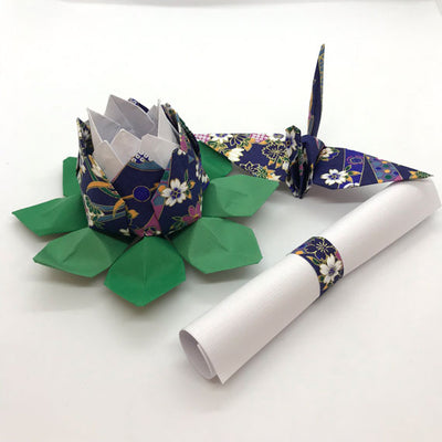 Origami Gift Pack | Matching Origami Crane Lotus Gift Pack – Teacher’s Appreciation Gift | 1st Year Wedding Anniversary Gift | Birthday Gift