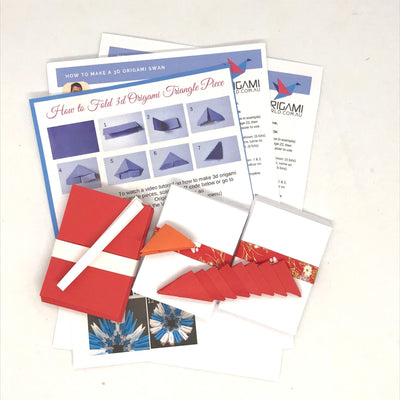 3D Origami Kit – 2in1 Kit to Make a Swan or Butterfly - Paper Supply Kit