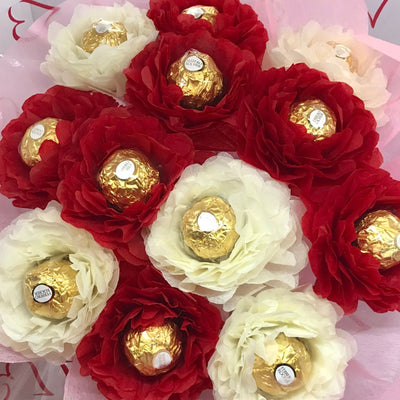 Handmade Ferrero Chocolate Rose Bouquet - Valentines Day