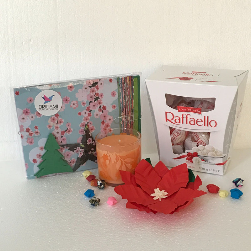 Joyous Relaxation Hamper - Christmas Hamper with Candles, Chocolates and Origami fun
