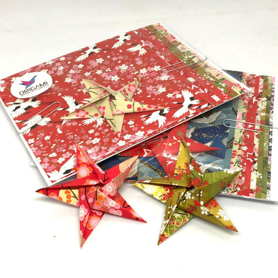 Origami Christmas Star Kit - DIY Stars - Premium Yuzen Stars